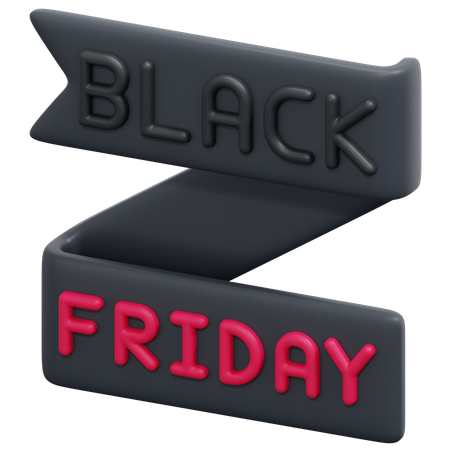 Cinta de viernes negro  3D Icon