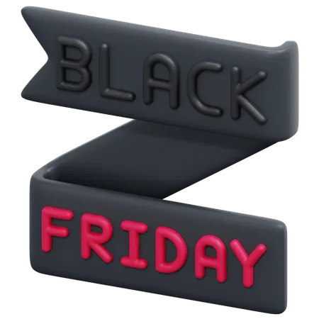 Cinta de viernes negro  3D Icon