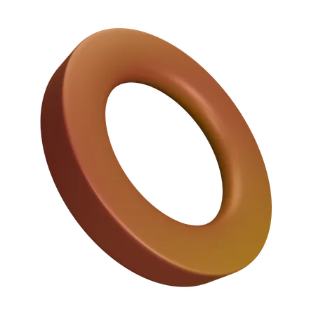 Ring Shaped Circle 3D Icon