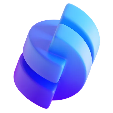 Circle Abstract Gradient Shape  3D Icon