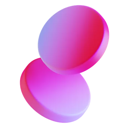 Circle Abstract Gradient Shape  3D Icon