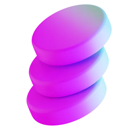 Circle Abstract Gradient Shape  3D Icon