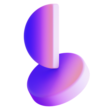 Circle Abstract Gradient Shape  3D Icon