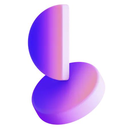 Circle Abstract Gradient Shape  3D Icon