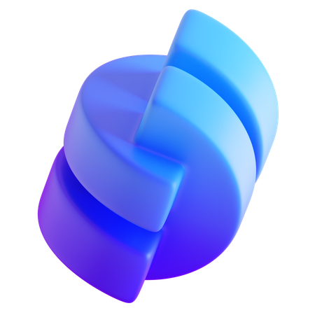 Circle Abstract Gradient Shape  3D Icon