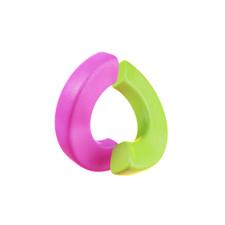 円形の抽象的な形  3D Icon