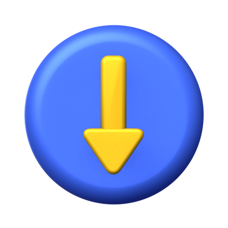 Circle Arrow Down  3D Icon