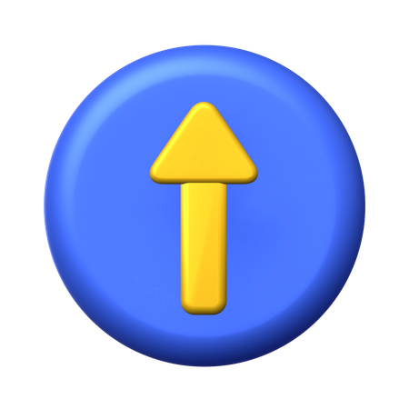 Circle Arrow Up  3D Icon