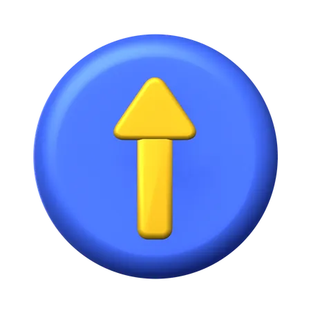 Circle Arrow Up  3D Icon