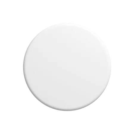 Circle button 3D Illustration