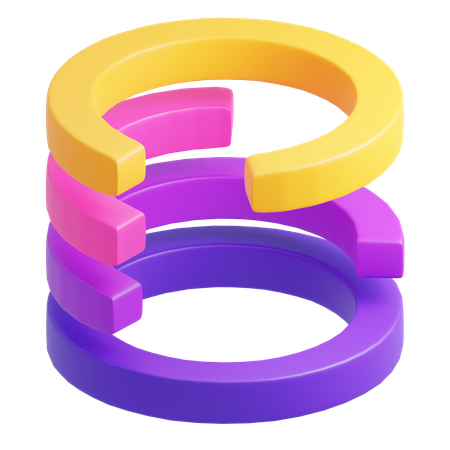 Circle Chart  3D Icon