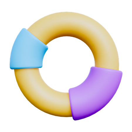 Circle Chart  3D Icon