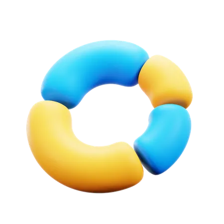 Circle Chart  3D Icon