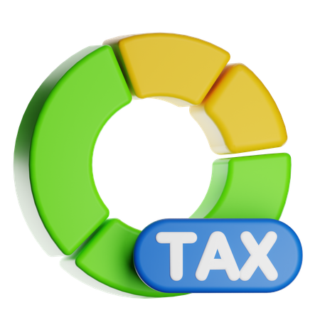 Circle Chart Taxes  3D Icon