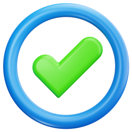 Circle Check  3D Icon