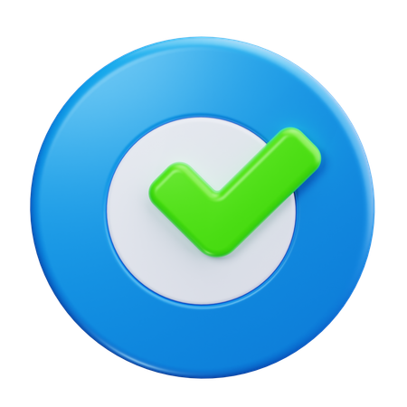 Circle Check  3D Icon