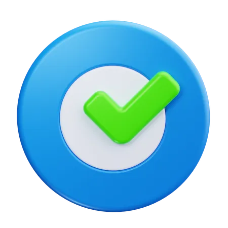 Circle Check  3D Icon