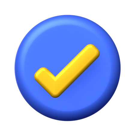 Circle Check  3D Icon