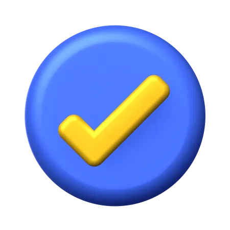 Circle Check  3D Icon