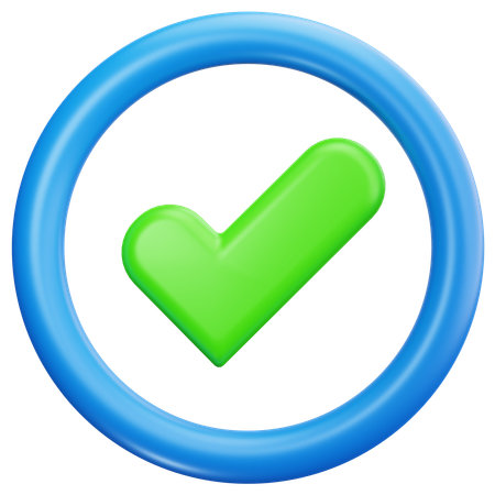 Circle Check  3D Icon