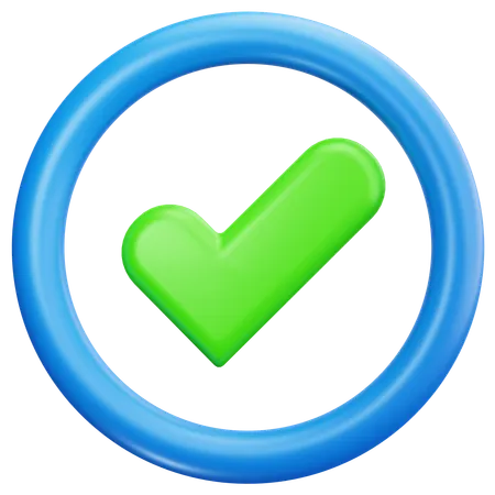 Circle Check  3D Icon