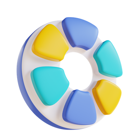 Circle Color Pallet  3D Icon