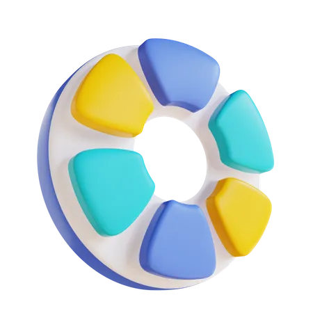 Circle Color Pallet  3D Icon