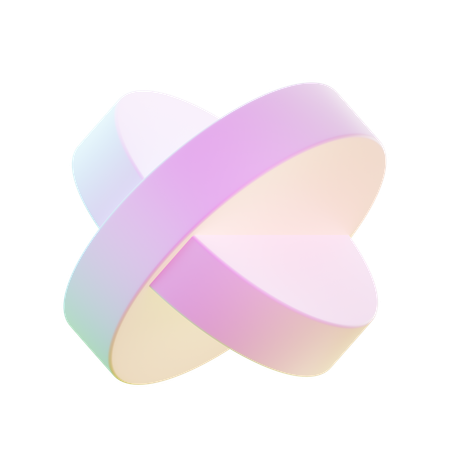 Circle Cross Abstract Shape  3D Icon