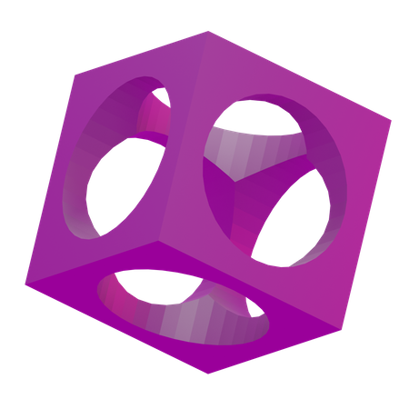 Circle Cube Basic Geometry  3D Icon