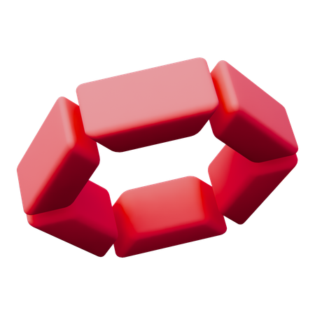 Circle Cuboid  3D Icon