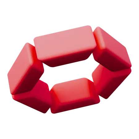 Circle Cuboid  3D Icon