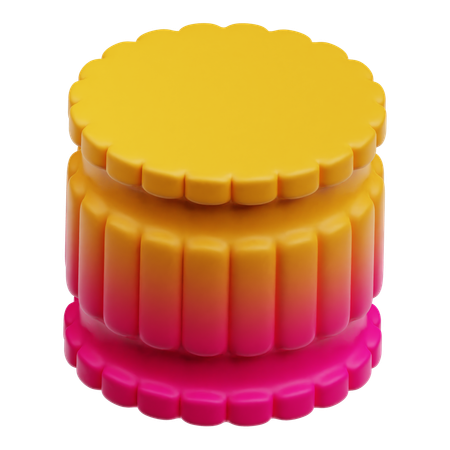 Circle Cylinder Abstract  3D Icon