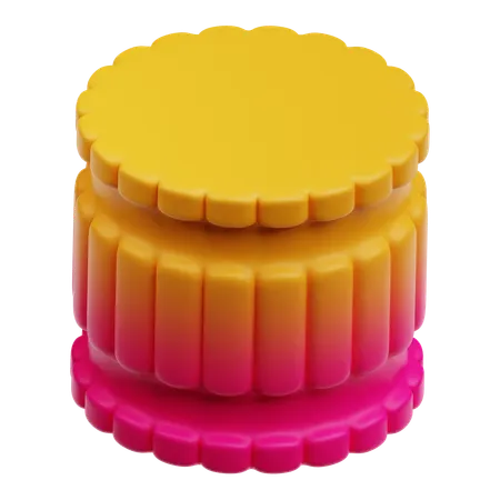 Circle Cylinder Abstract  3D Icon