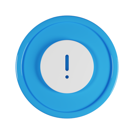 Circle Exclamation 3D Icon