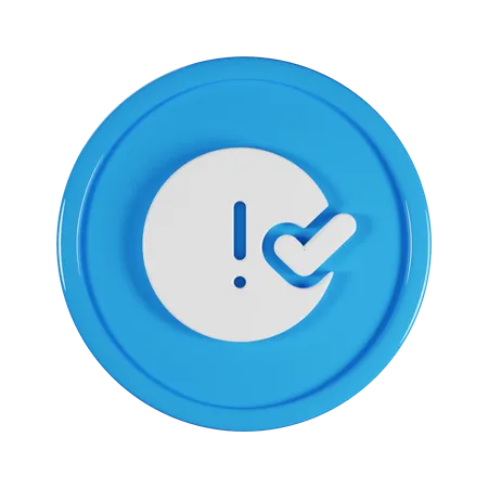 Circle Exclamation Check  3D Icon