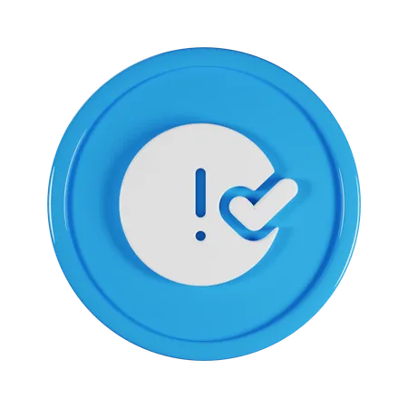 Circle Exclamation Check 3D Icon