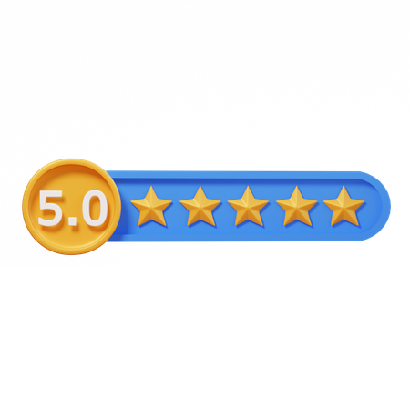 Circle Five Star  3D Icon