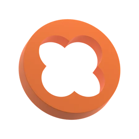 Circle Flower  3D Icon