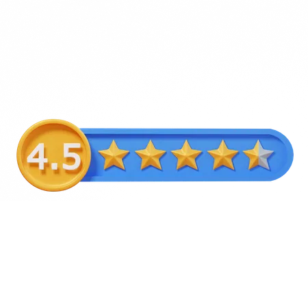 Circle Four Point Five Star  3D Icon