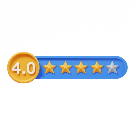 Circle Four Star  3D Icon