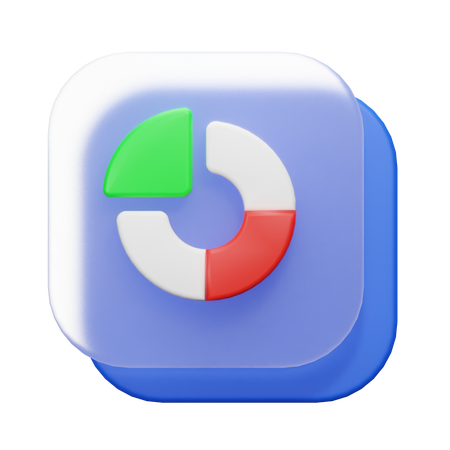 Circle Graph  3D Icon