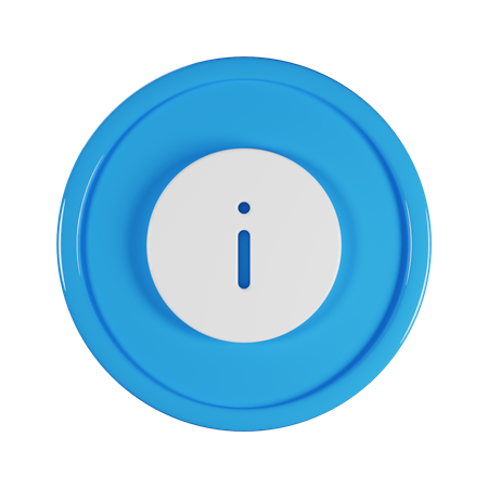 Circle Information  3D Icon