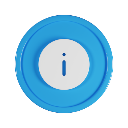 Circle Information 3D Icon