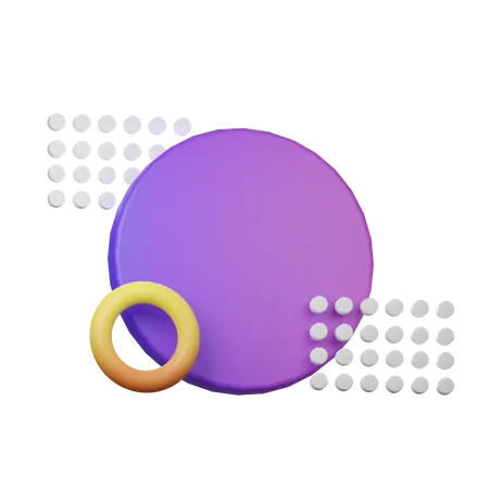 Circle Memphis  3D Icon