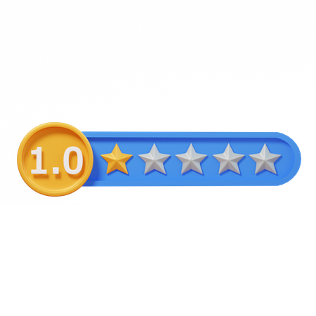 Circle One Star  3D Icon