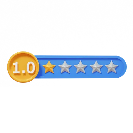 Circle One Star  3D Icon