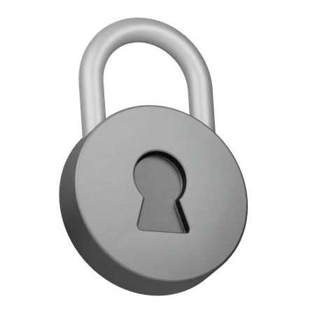 Circle Padlock  3D Icon