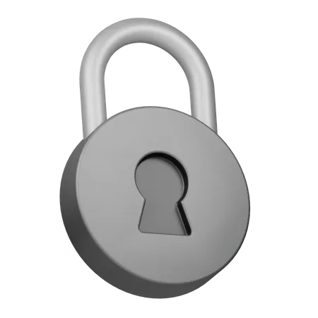 Circle Padlock  3D Icon