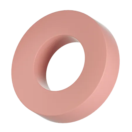 Circle Ring Shape Illustration In 3 D Design 3D Icon