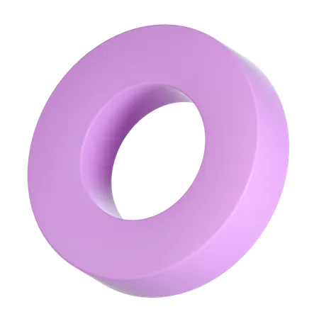 Circle Ring Shape Illustration In 3 D Design 3D Icon